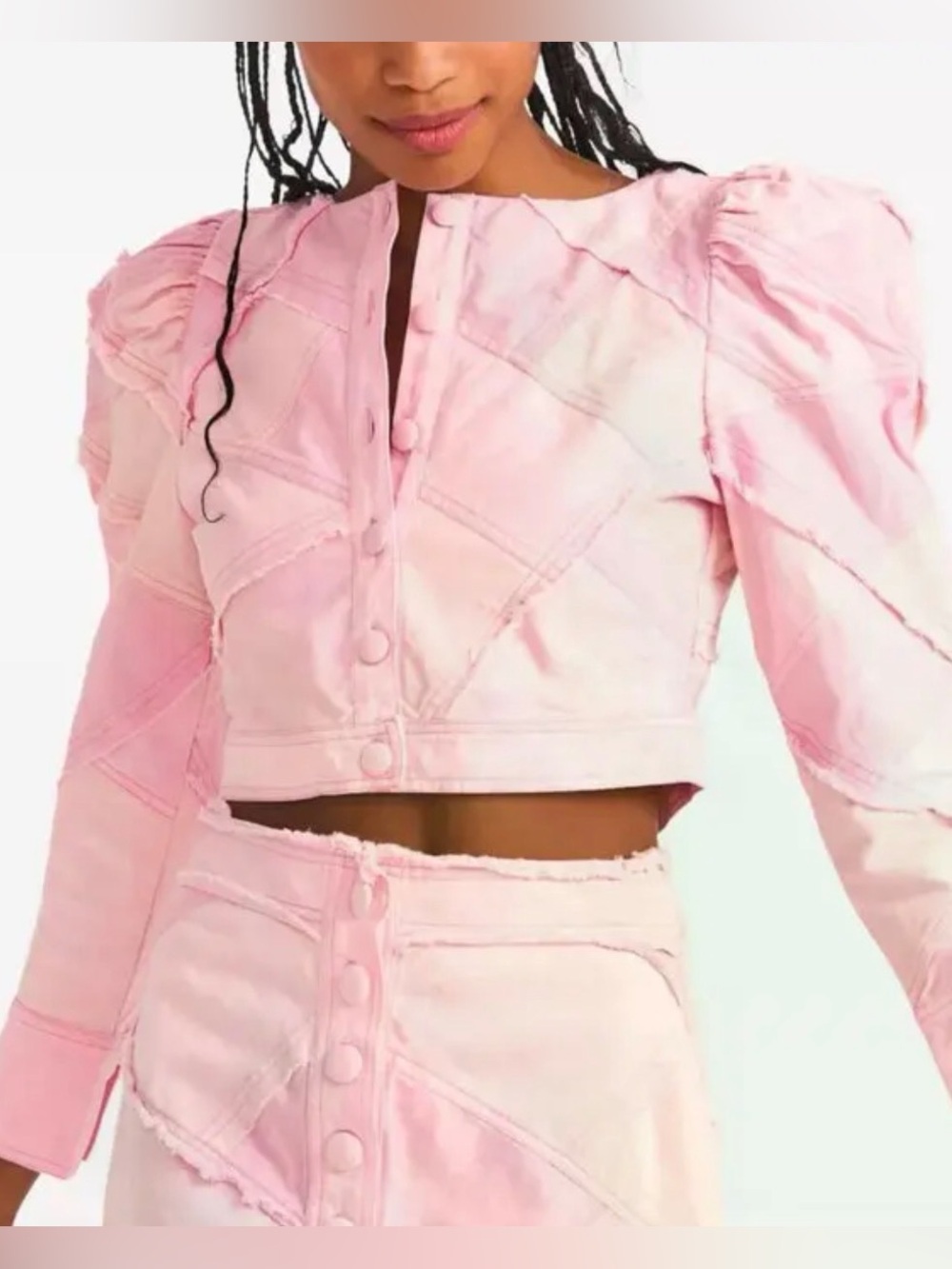 LoveShackFancy Eleora Cropped Jacket
